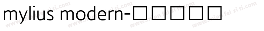 mylius modern字体转换
